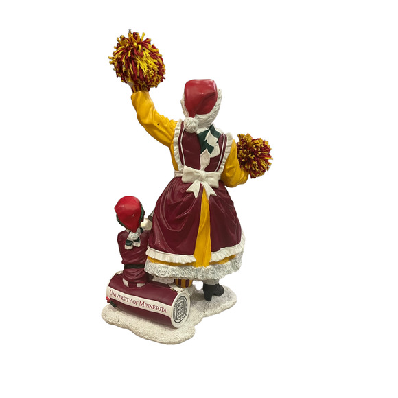 University Minnesota Gophers Danbury Mint Mrs Claus Cheerleader Figurine‎ 9" - Picture 3 of 5
